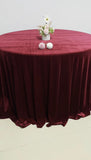 Large Round Burgundy Velvet Table Cloth