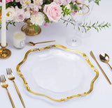 Gold Pattern Clear Frame Charger plate x (PP material)