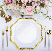 Gold Pattern Clear Frame Charger plate x (PP material)